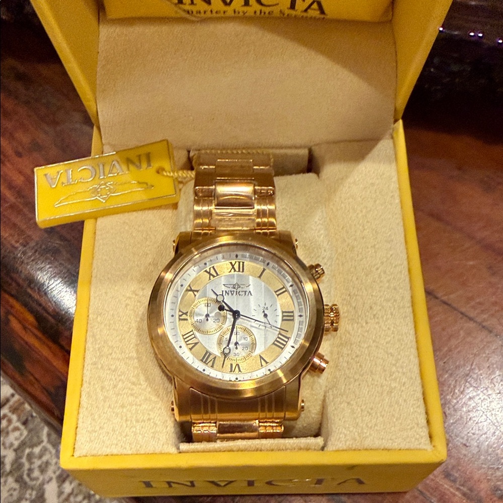 Invicta Men's Gold Chronograph Watch
